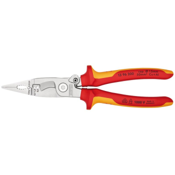 Draper 13 96 200 SB KNIPEX 13 96 200 SB Pliers for Electrical Installation Insulated with Multi-Component Grips, 200mm - Code: 25886 - Pack Qty 1