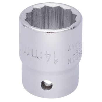 Draper 870-M 14 Elora Bi-Hexagon Socket, 3/8 inch  Sq. Dr., 14mm - Code: 25903 - Pack Qty 1