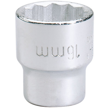 Draper 870-M 16 Elora Bi-Hexagon Socket, 3/8 inch  Sq. Dr., 16mm - Code: 25929 - Pack Qty 1