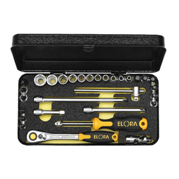 Draper 1440-MU Elora Metric Socket Set, 1/4 inch  Sq. Dr. (31 Piece) - Code: 25931 - Pack Qty 1