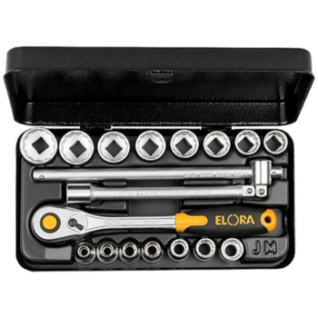 Draper 870-JMU Elora Metric Socket Set, 3/8 inch  Sq. Dr. (18 Piece) - Code: 25932 - Pack Qty 1