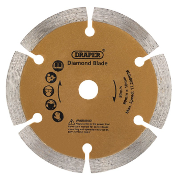 Draper YMPS600SF 89mm Diamond Blade for Draper Storm Force® Mini Plunge Saw - Code: 25976 - Pack Qty 1