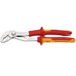 Draper 87 26 250 T BK KNIPEX 87 26 250 T BK Cobra® VDE High-Tech Water Pump Pliers, 250mm - Code: 26007 - Pack Qty 1