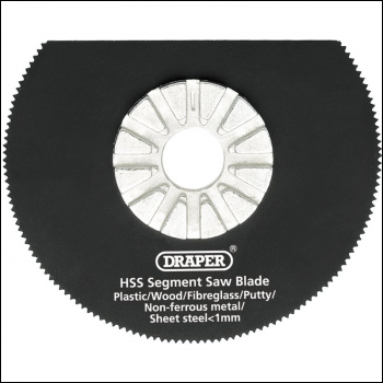Draper APT300A/U HSS Segment Saw Blade, 63mm Diameter, 18tpi - Code: 26057 - Pack Qty 1