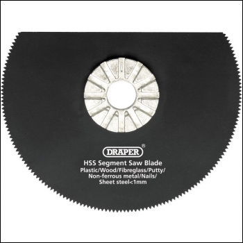 Draper APT300B/U HSS Segment Saw Blade, 88mm Diameter, 18tpi - Code: 26072 - Pack Qty 1