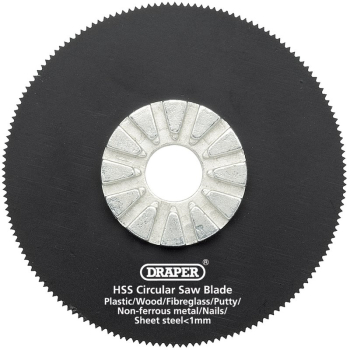 Draper APT300C/U HSS Circular Saw Blade, 63mm Diameter, 18tpi - Code: 26073 - Pack Qty 1