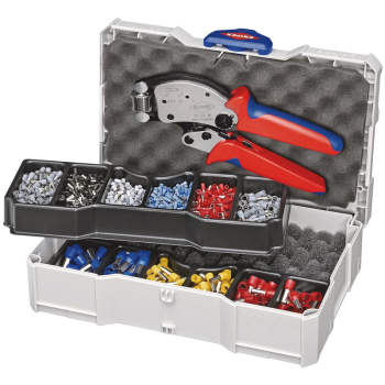 Draper 97 90 13 KNIPEX 97 90 13 Crimp Assortment for Wire Ferrules with Plastic Collars, 1 x 97 90 00, 1 x 97 53 18, 9 x Wire Ferrule Sets - Code: 26147 - Pack Qty 1