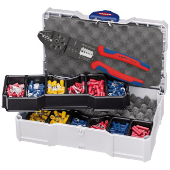 Draper 97 90 26 KNIPEX 97 90 26 Crimp Assortment for Cable Connectors, 1 x 97 22 241, 13 Parts, 265mm - Code: 26151 - Pack Qty 1