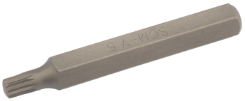 Draper YMH40/SC M6 x 75mm Spline 10mm Insert Bit for Mechanic's Bit Sets 21932, 33614 and 59985 - Code: 26281 - Pack Qty 1