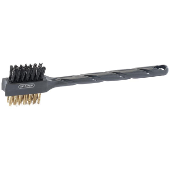 Draper BNB Brass and Nylon Wire Brush, 175mm - Code: 26318 - Pack Qty 1