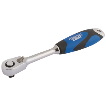 Draper B60MH/SG 60 Tooth Micro Head Reversible Soft Grip Ratchet, 1/4 inch  Sq. Dr. - Code: 26514 - Pack Qty 1