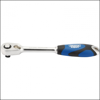 Draper D60MH/SG 60 Tooth Micro Head Reversible Soft Grip Ratchet, 3/8 inch  Sq. Dr. - Code: 26515 - Pack Qty 1
