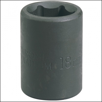 Draper 410MMB Draper Expert HI-TORQ® Impact Socket, 1/2 inch  Sq. Dr., 18mm (Sold Loose) - Code: 26886 - Pack Qty 1
