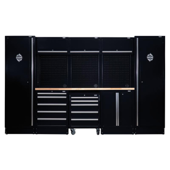 Draper MS400COMBO/16A BUNKER® 16 Piece Modular Storage Combo with Hardwood Worktop, 3240mm - Code: 27066 - Pack Qty 1