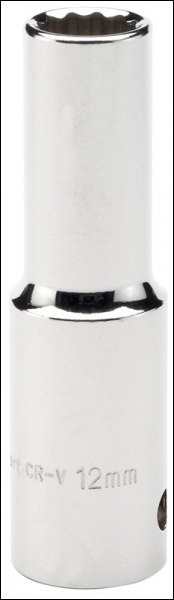 DRAPER 12mm 1/2 inch  Sq. Dr. Hi-Torq® 12 Point Deep Socket (Sold Loose) - Pack Qty 1 - Code: 27084