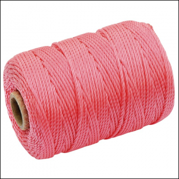 Draper BL100HV Polypropylene Brick Line, 100m, Pink - Code: 27428 - Pack Qty 12