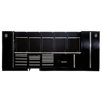 BUNKER 25 Piece Modular Storage Combo with Sink and Stainless Steel Worktop, 4915mm - MS400COMBO/25C - Code: 27467 - Pack Qty 1