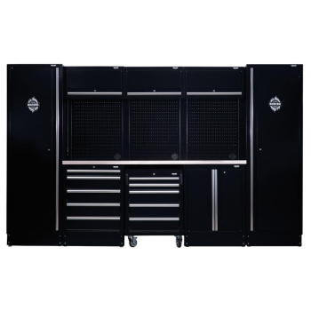 BUNKER 16 Piece Modular Storage Combo with Stainless Steel Worktop, 3240mm - MS400COMBO/16B - Code: 27469 - Pack Qty 1