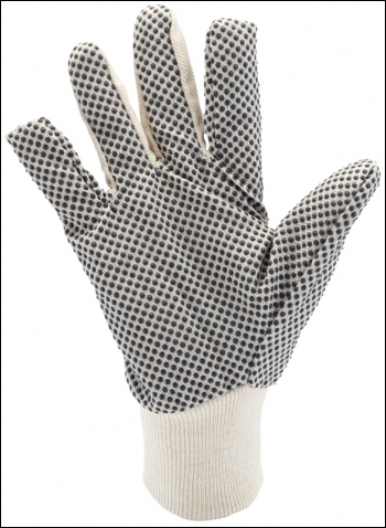 DRAPER Non-Slip Cotton Gloves - Large - Pack Qty 1 - Code: 27602