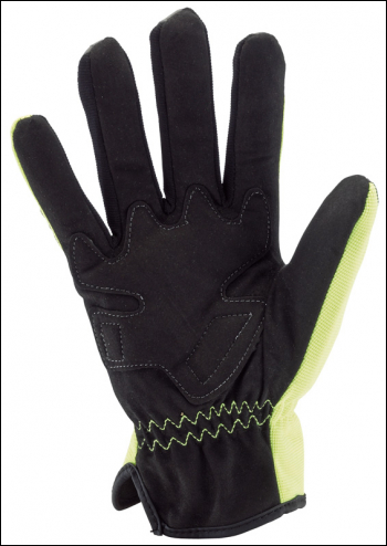 DRAPER High Visibility Mechanics Gloves - Large - Pack Qty 1 - Code: 27618