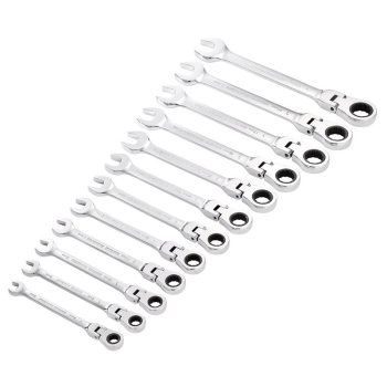 Draper 8230FMM/12 Draper HI-TORQ® Metric Flexible Head Ratchet Combination Spanner Set (12 Piece) - Code: 27733 - Pack Qty 1