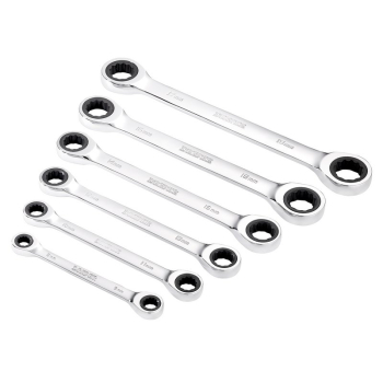 Draper 8231BSMM/6 Draper HI-TORQ® Metric Double Ratchet Ring Spanner Set (6 Piece) - Code: 27741 - Pack Qty 1