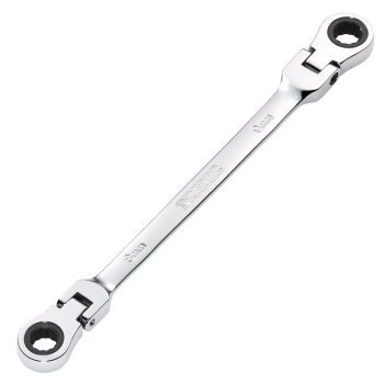 Draper 8231FBSMM Draper HI-TORQ® Metric Flexible Head Double Ring Ratchet Spanner, 8 x 9mm - Code: 27744 - Pack Qty 1