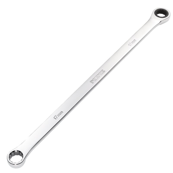 Draper 8231BSXLMM Draper HI-TORQ® Metric Extra-Long Double Ring Ratchet Spanner, 17mm - Code: 27774 - Pack Qty 1