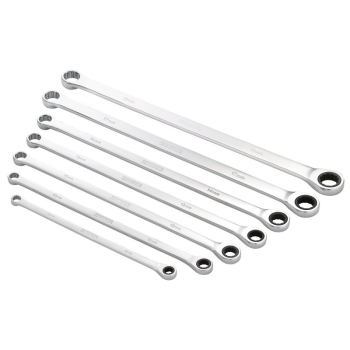 Draper 8231BSXLMM/7 Draper HI-TORQ® Metric Extra-Long Double Ring Ratchet Spanner Set (7 Piece) - Code: 27778 - Pack Qty 1