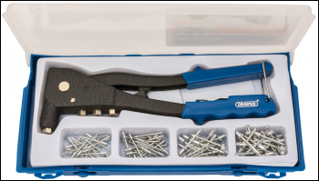 Draper 264KA Hand Riveter Kit for Aluminium Rivets, 1 x Case - Code: 27843 - Pack Qty 1