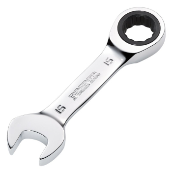 Draper 8230MMS Draper HI-TORQ® Metric Stubby Ratchet Combination Spanner, 15mm - Code: 27909 - Pack Qty 1