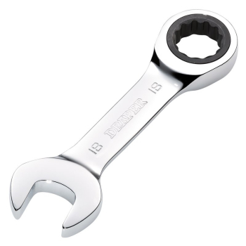 Draper 8230MMS Draper HI-TORQ® Metric Stubby Ratchet Combination Spanner, 18mm - Code: 27915 - Pack Qty 1
