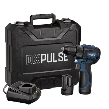 Draper DX 12VLDR2AH DXPULSE 12V Brushless Drill Driver Kit, 2 x 2.0Ah Batteries, 1 x Charger - Code: 27917 - Pack Qty 1