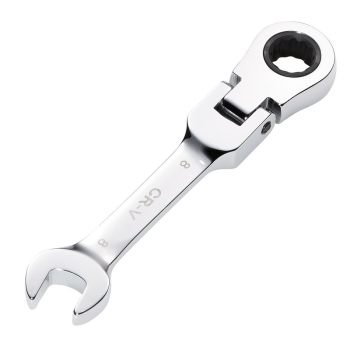 Draper 8230FMMBS Draper HI-TORQ® Metric Stubby Flexible Head Ratchet Combination Spanner, 8mm - Code: 27949 - Pack Qty 1
