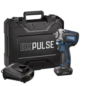 Draper DX12VIMPWRE DXPULSE 12V Brushless Impact Wrench Kit, 3/8 inch  Sq. Dr., 1 x 5.0Ah Battery, 1 x Fast Charger - Code: 27960 - Pack Qty 1