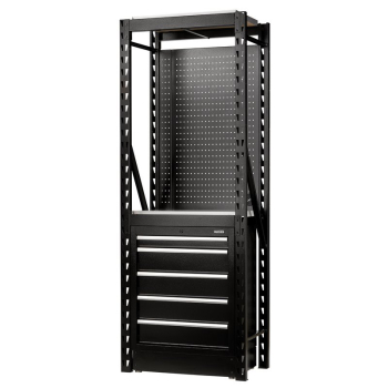 Draper MS400-C1 13PC S BUNKER® 13 Piece Modular Storage Combo 2 Tier Racking with Stainless Steel Shelving, Pegboard and Floor Cabinet, 750mm - Code: 27975 - Pack Qty 1