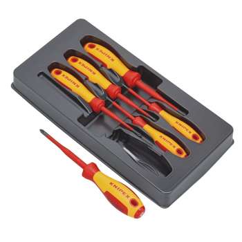 Draper 00 20 12 V03 KNIPEX 00 20 12 V03 VDE Phillips®/Pozidriv® Screwdriver Set, 6 Parts - Code: 28015 - Pack Qty 1