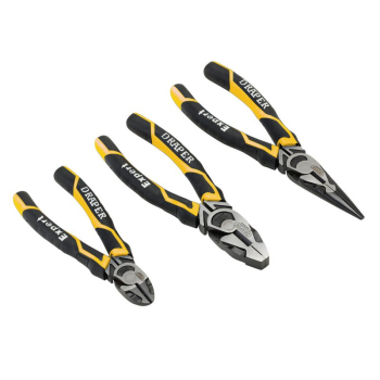 Draper 1078/Y Draper Expert High Leverage Plier Set, Yellow (3 Piece) - Code: 28038 - Pack Qty 1