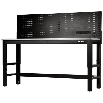 Draper B300-WB72SSPP BUNKER® Workbench with Stainless Steel Worktop and Power Pegboard, 1830mm - Code: 28099 - Pack Qty 1