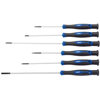 Draper 865/P/6 Extra Long Precision Screwdriver Set (6 Piece) - Code: 28119 - Pack Qty 1