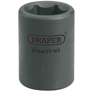Draper 410MM Draper HI-TORQ® Impact Socket, 1/2 inch  Sq. Dr., 21mm - Code: 28511 - Pack Qty 1