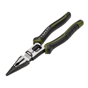 Draper PL-EX/LPWS-200 Draper Expert Long Nose Pliers with Wire Stripper, 200mm - Code: 28527 - Pack Qty 1