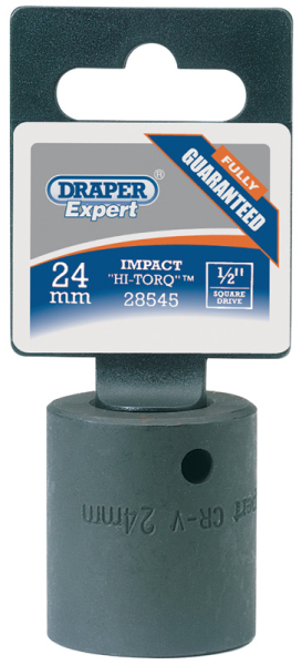 Draper 410MM Draper HI-TORQ® Impact Socket, 1/2 inch  Sq. Dr., 24mm - Code: 28545 - Pack Qty 1