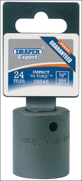 Draper 410MM Draper Expert HI-TORQ® Impact Socket, 1/2 inch  Sq. Dr., 24mm - Code: 28545 - Pack Qty 1