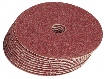 DRAPER 100mm 60Grit Aluminium Oxide Sanding Discs Pack of 10 - Pack Qty 1 - Code: 29083