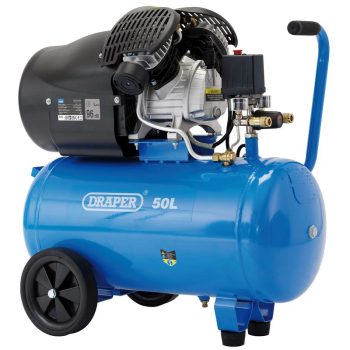 Draper DA50/412TV 50L Direct Drive V-Twin Air Compressor, 2.2kW/3hp - Code: 29355 - Pack Qty 1