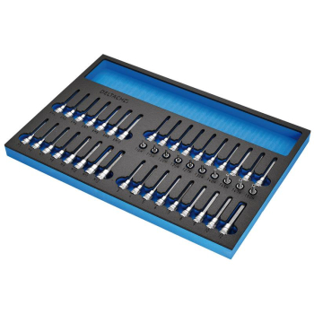 Draper DELTACH-561003 BUNKER® Resi-Torx, Hexagon, Multi-Tooth/Spline, Ribe Socket Set, 3/8 inch  Sq. Dr. in EVA Foam Inlay - Code: 29447 - Pack Qty 1