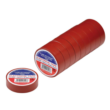 Draper TP1920BRO Brown PVC Electrical Insulation Tape, 19mm x 20m (Pack of 10) - Code: 29507 - Pack Qty 1