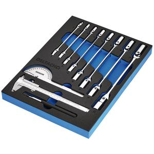 Draper DELTACH-561024 BUNKER® Knee Wrench, Measuring and Pick-up Set in EVA Foam Inlay (10 Piece) - Code: 29716 - Pack Qty 1