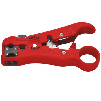 Draper 16 60 06 SB KNIPEX 16 60 06 SB Wire Stripping Tool for Co-Axial and Data Cable, 125mm - Code: 29777 - Pack Qty 1